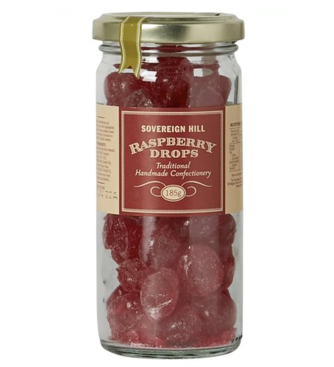 Fruity Raspberry Drops Raspberry Drops - Sovereign Hill Confectionary – Freckleberry Chocolate ...