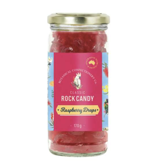 Classic Raspberry Drops boiled lollies with bold fruity flavour. A nostalgic favourite, perfect for gifting, sharing or everyday treats.