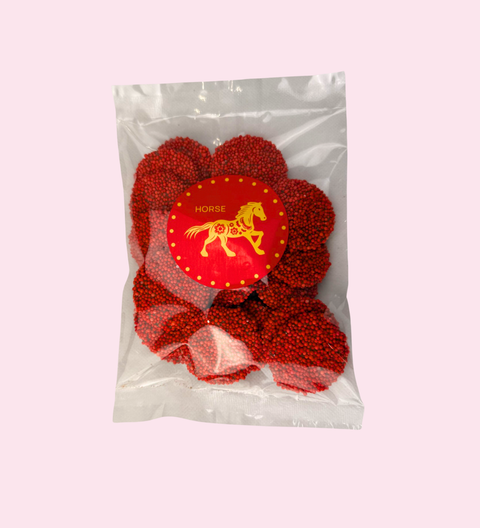 Luna year freckles. Great gift. Milk chocolate red freckles for good luck and prosperity