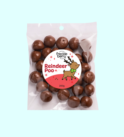 Reindeer Poo Chocolate - Milk Chocolate Coated Raspberries