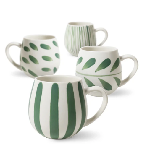 Robert Gordon - hug me olive green mugs set of 4