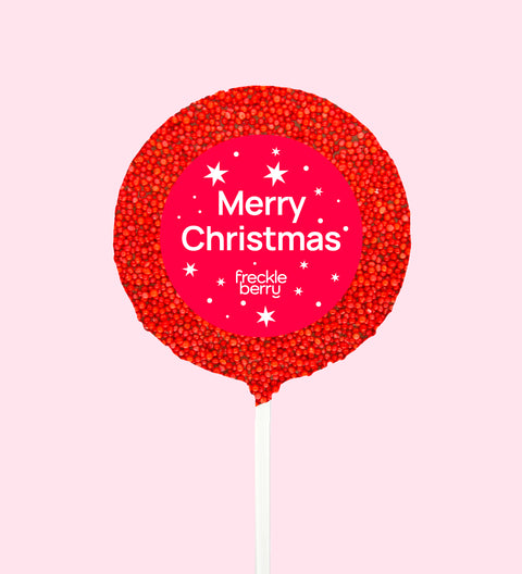 Round Freckle Pop - Merry Christmas - Freckleberry Logo
