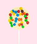 Creamy Belgian white chocolate pop topped with colourful M&M®s , a fun and festive treat for all occasions.