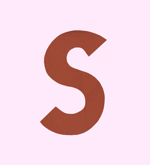 Milk Belgian chocolate Letter S. Perfect gift for birthday, cake toppers, weddings and other events. 