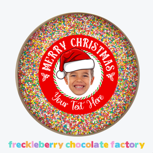 Personalised Christmas 220g Giant Freckle - Santa Hat