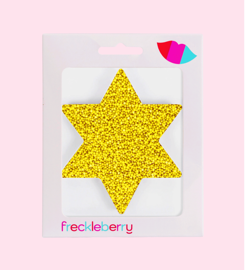 Yellow freckled star chocolate