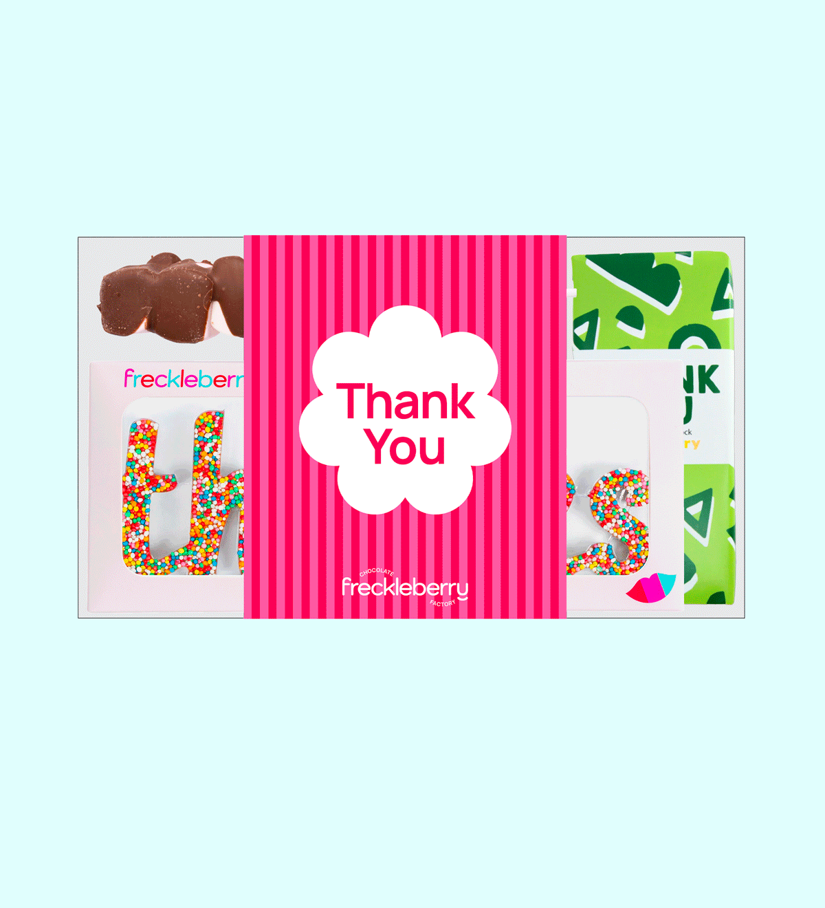 Thank You Gift Box, filled with a selection of premium Belgian chocolate treats – a delicious way to say thanks.