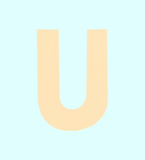 White Belgian Chocolate Letter U. Perfect gift for birthdays, weddings, occasions