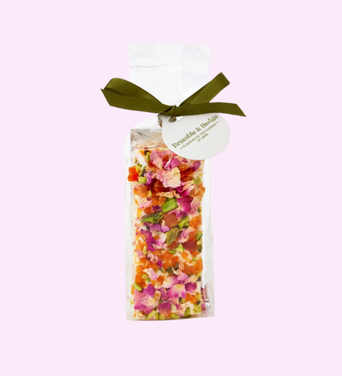 Apricot, Cardamom, Pistachio, Rose Petals & Belgian White Chocolate Nougat - Bramble & Hedge