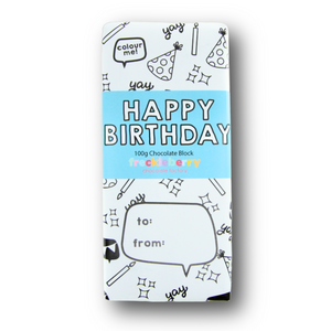 Premium Belgian Chocolate Block - Happy Birthday