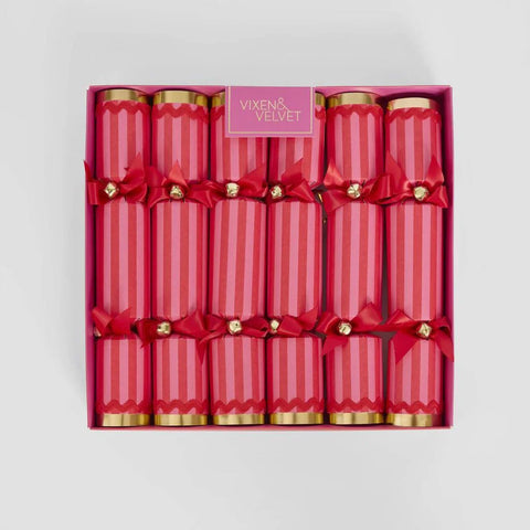 Vixen and Velvet Christmas bonbons red and pink, sharing, dinner, table, gifting, gifts, freckleberry. 