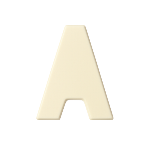 White Chocolate Letter A