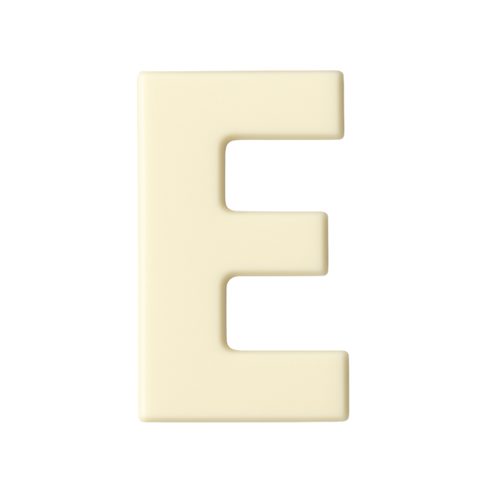 White Chocolate Letter E