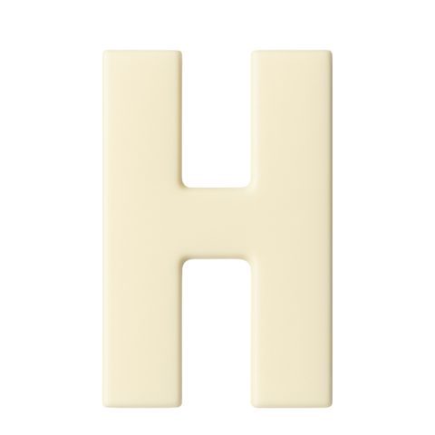 White Chocolate Letter H
