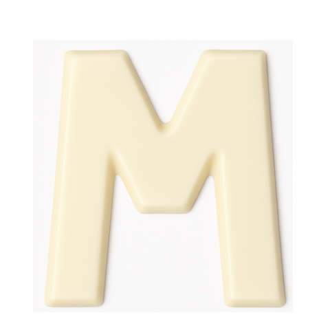 White chocolate  letter 'M' 
