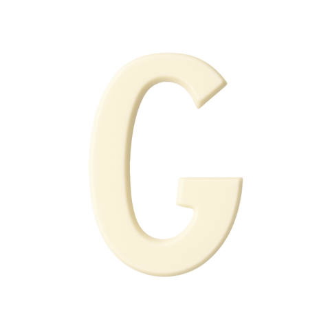 White Chocolate letter G