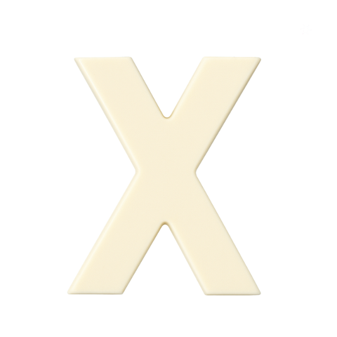 Belgian white chocolate letter 'X' 