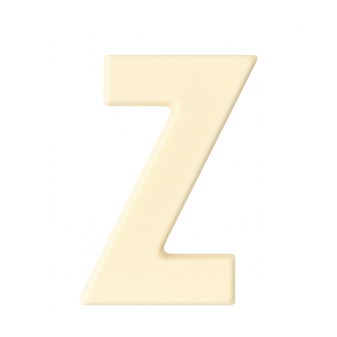 Belgian chocolate letter 'Z' white chocolate