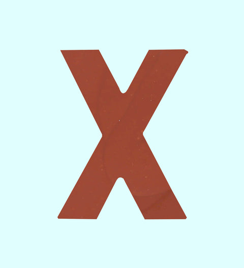 Milk Belgian Chocolate Letter X. Perfect gift for birthdays, weddings, occasions