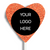 Corporate Personalised Chocolate Heart Freckle Pop - Logo/Graphic Upload