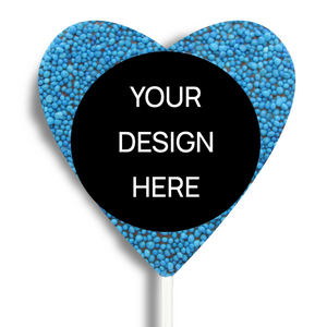 Personalised Chocolate Heart Freckle Pop - Custom Design Upload