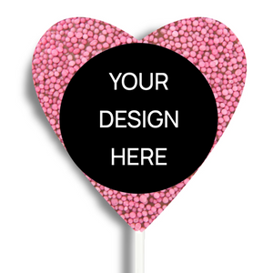 Personalised Chocolate Heart Freckle Pop - Custom Design Upload