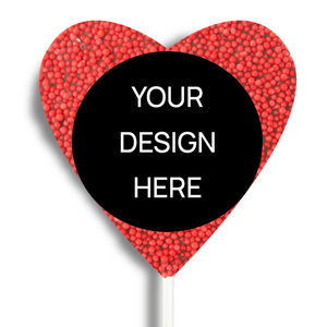 Personalised Chocolate Heart Freckle Pop - Custom Design Upload