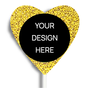 Personalised Chocolate Heart Freckle Pop - Custom Design Upload