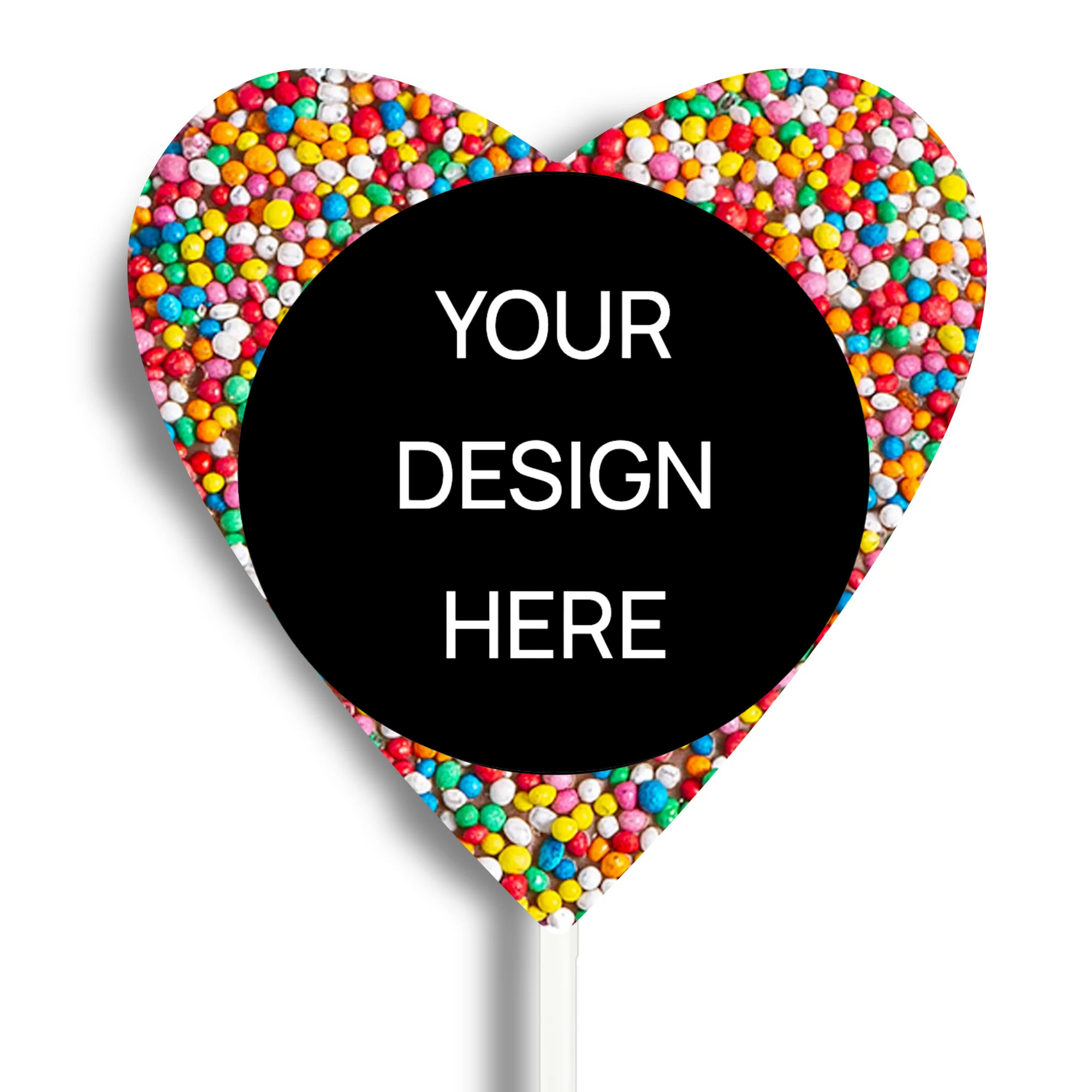 Personalised Chocolate Heart Freckle Pop - Custom Design Upload