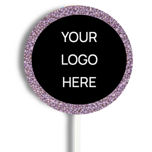 Corporate Personalised Chocolate Round Freckle Pop - Logo/Graphic Upload