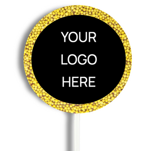 Corporate Personalised Chocolate Round Freckle Pop - Logo/Graphic Upload