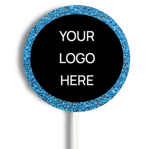 Corporate Personalised Chocolate Round Freckle Pop - Logo/Graphic Upload