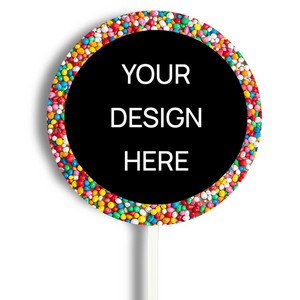 Personalised Chocolate Round Freckle Pop - Custom Design Upload