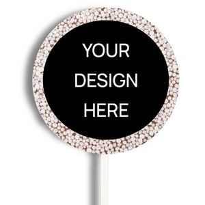 Personalised Chocolate Round Freckle Pop - Custom Design Upload