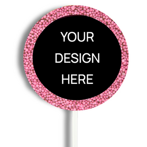 Personalised Chocolate Round Freckle Pop - Custom Design Upload