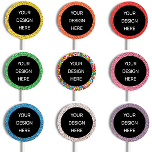 Personalised Chocolate Round Freckle Pop - Custom Design Upload