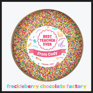 Personalised 220g Giant Freckle - Best Teacher Ever & Custom Text