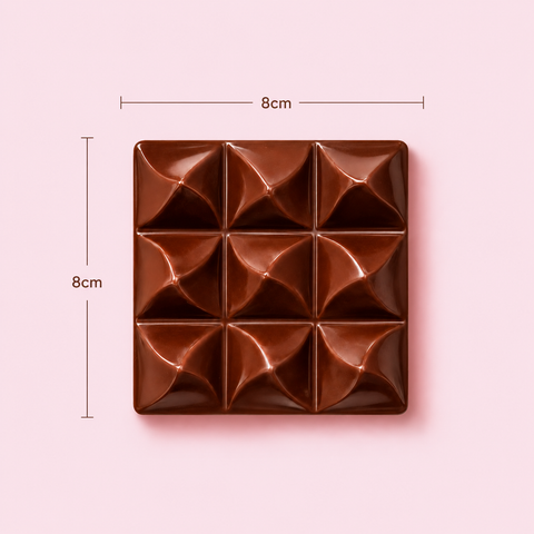 Premium milk chocolate block with fancy design. Perfect gift for weddings, corporate events, birthday. 