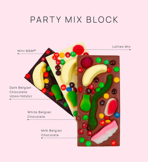 Chocolate party mix block. Best block at freckleberry. 