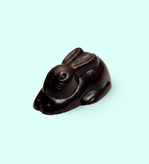 Vegan chocolate dark chocolate bunny
