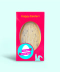 Belgian white chocolate cookies and cream Easter egg with pick your own Easter sticker