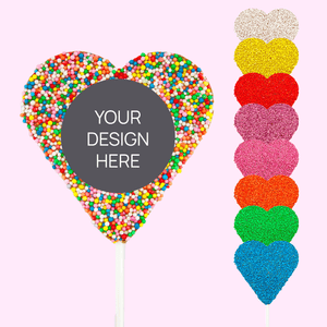 Personalised Chocolate Heart Freckle Pop - Custom Design Upload