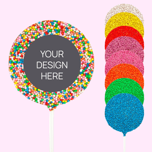 Personalised Chocolate Round Freckle Pop - Custom Design Upload