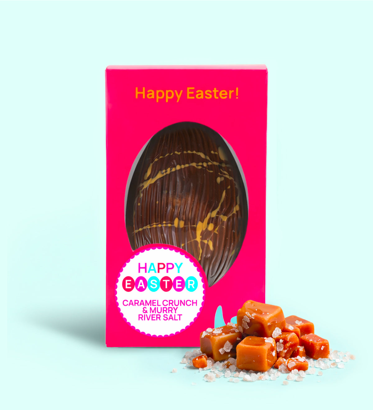 Easter egg with caramel crunch sea salt. Freckleberry easter gift