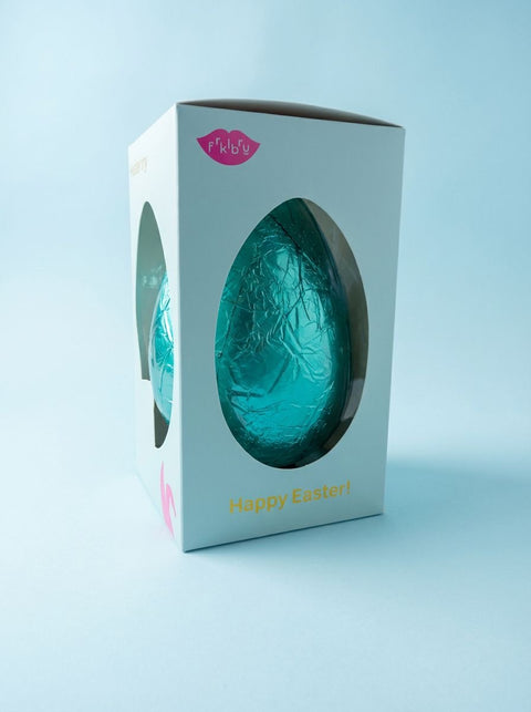 1kg Giant Chocolate Easter Egg  - Aqua Foil