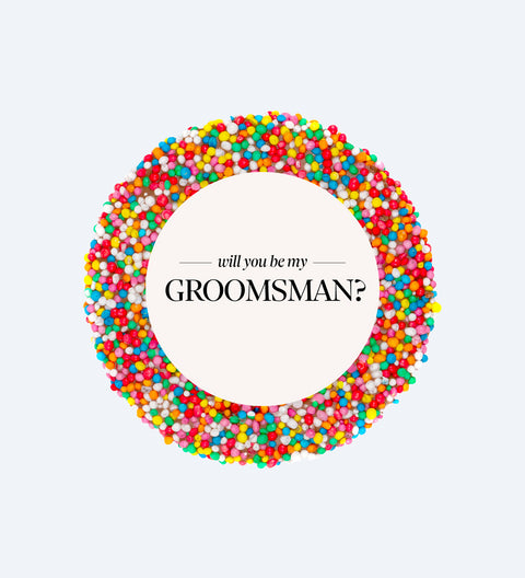 Looking for a gift to ask your groomsman. Enjoy this stunning chocolate freckle to ask your groomsman to be your best men at your wedding. 