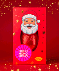 Giant chocolate santa. 1kg santa chocolate Belgian personalisation sticker