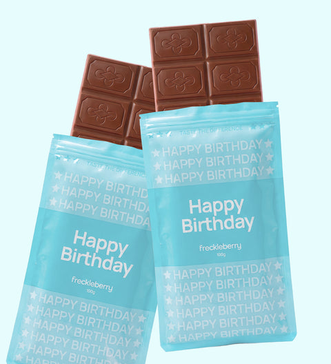 Happy Birthday - Premium Belgian Chocolate Block