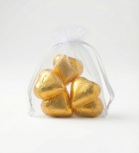 Gold hearts bonbonniere. Wedding gifts. 