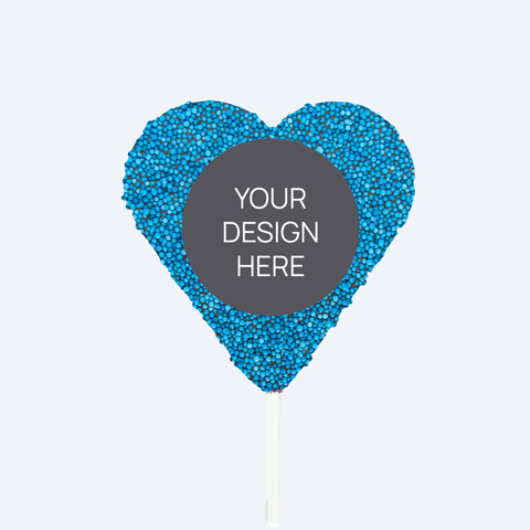 Personalised Chocolate Heart Freckle Pop - Custom Design Upload